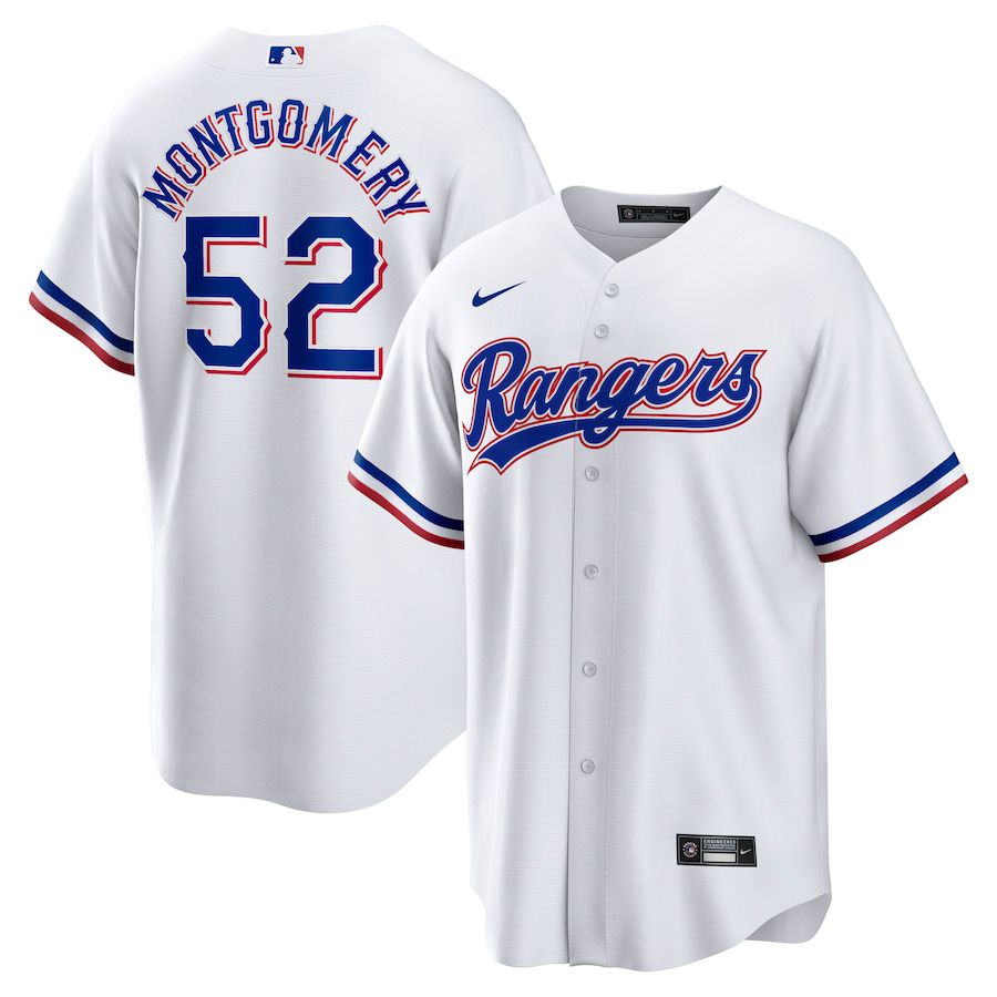 Men Texas Rangers #52 Jordan Montgomery Nike White Home Replica Player MLB Jersey->texas rangers->MLB Jersey